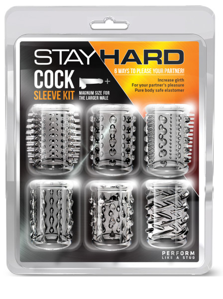 STAY HARD - COCK SLEEVE KIT - CLEAR